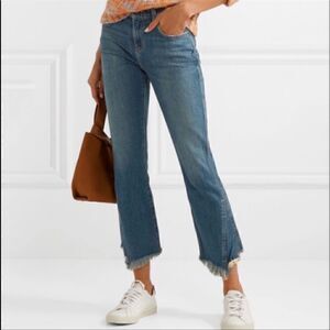 𝅺CURRENT/ELLIOT The Flare Kick Mid Rise Crop Jeans 23